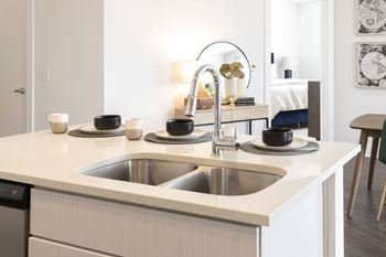 Sink with faucet